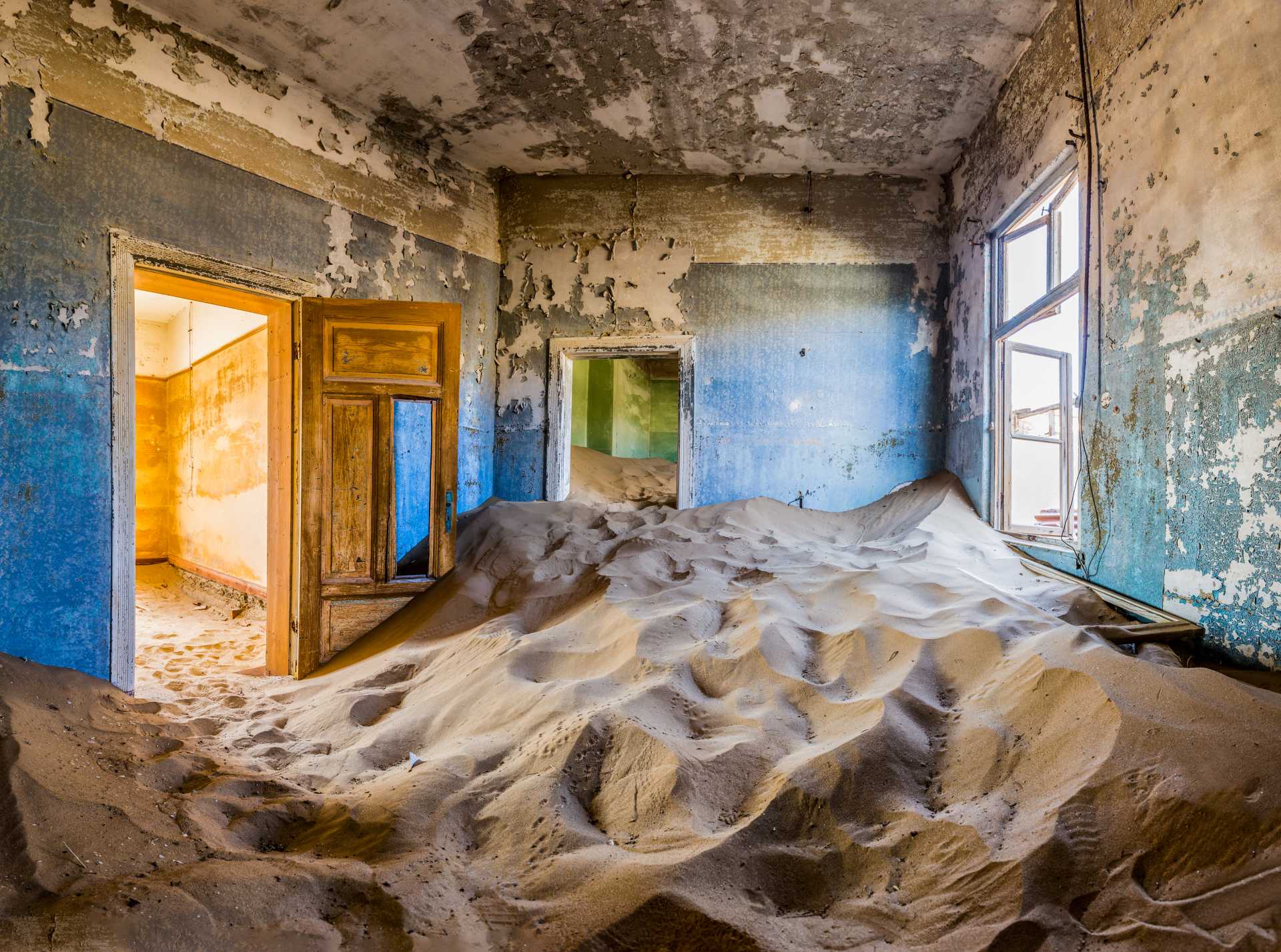 Kolmanskop Sandhäuser