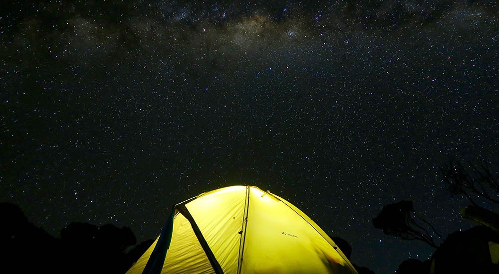 Zelt Camp auf der Machame Route