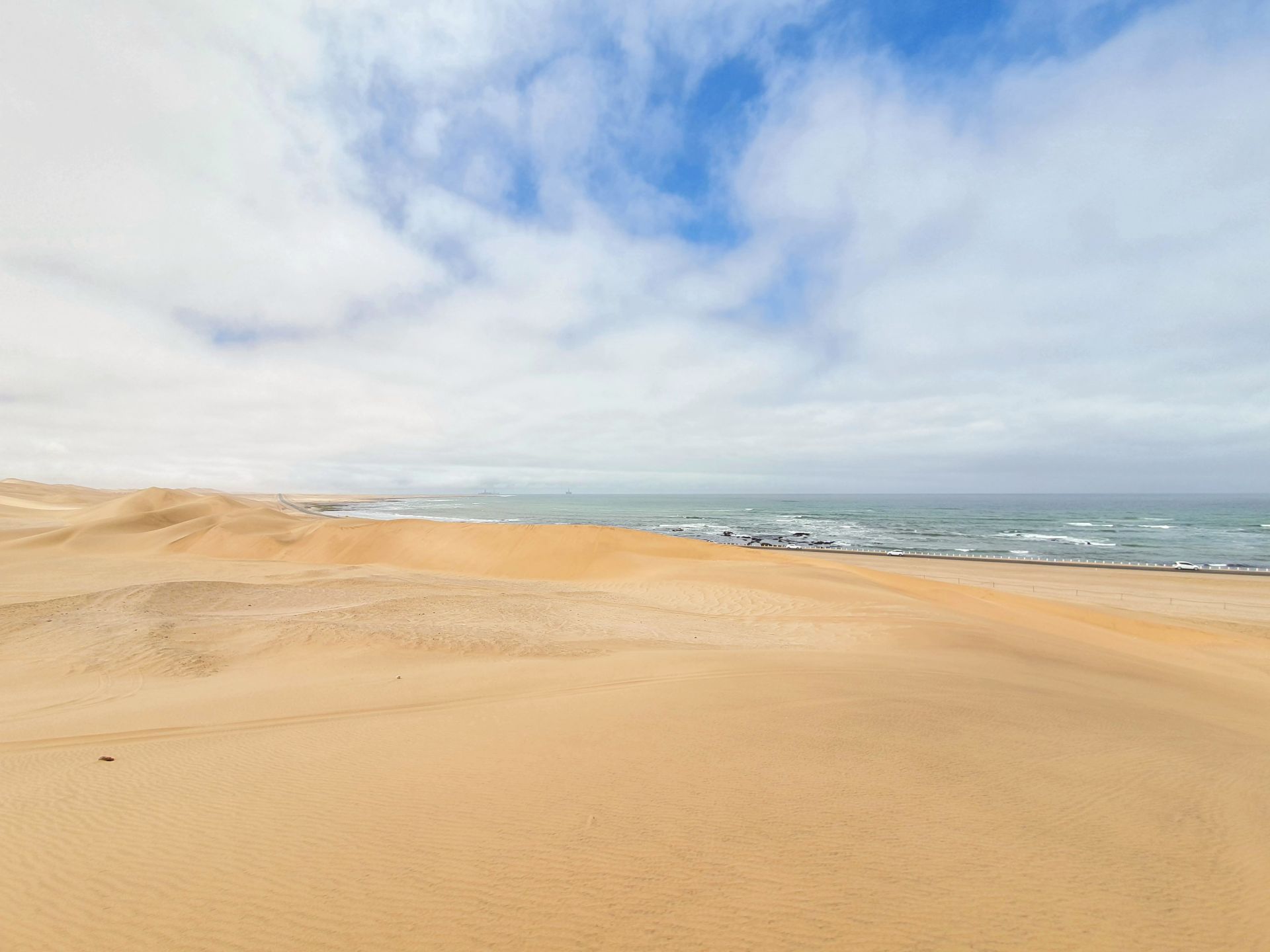 Beach meets the ocean